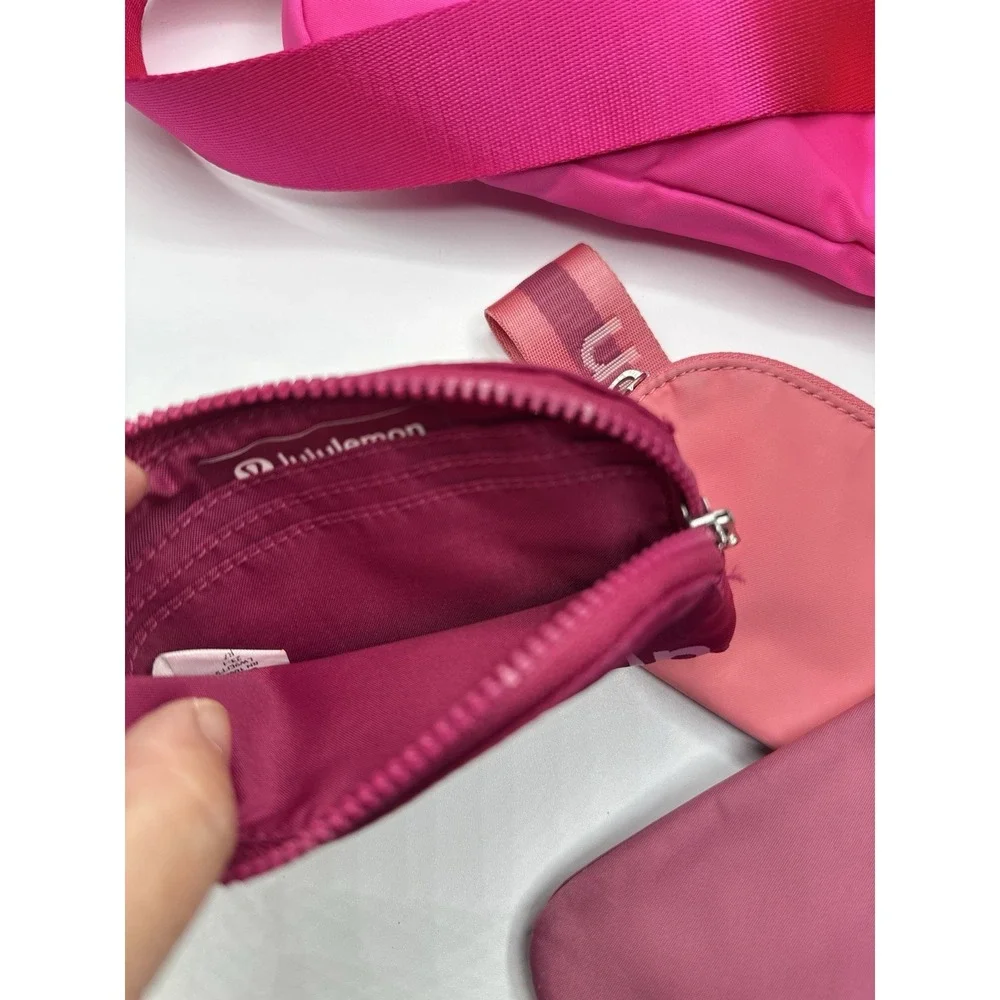 Lululemon Pink Belt Bag Pouch Wristlet Accessories Lot of 4 Clean Cute